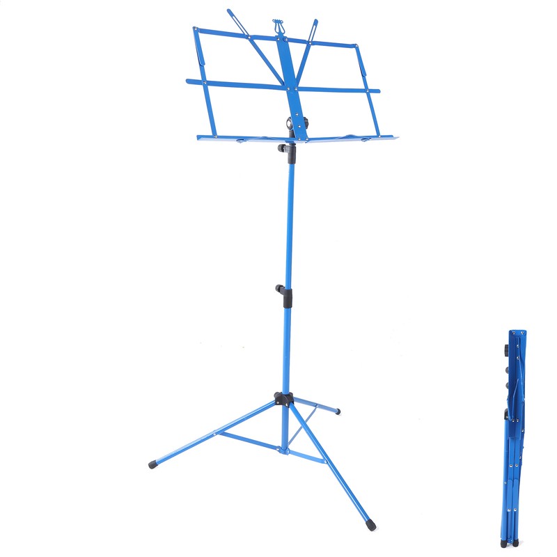 Small Music Stand Metal Portable Shelf Easy Assemble Lift Fold
