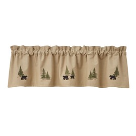 Park Designs Farmhouse Kitchen Valances for Windows - Rustic Lodge Wood River | Fall Decor Window Valance Curtains | Plaid Curtain Valances for Windows | BOHO Living Rooms & Bathrooms | 72" x 14"