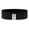 BlackButterfly 3 Inch Elastic Waist Clasp Belt (Black, 4XL)