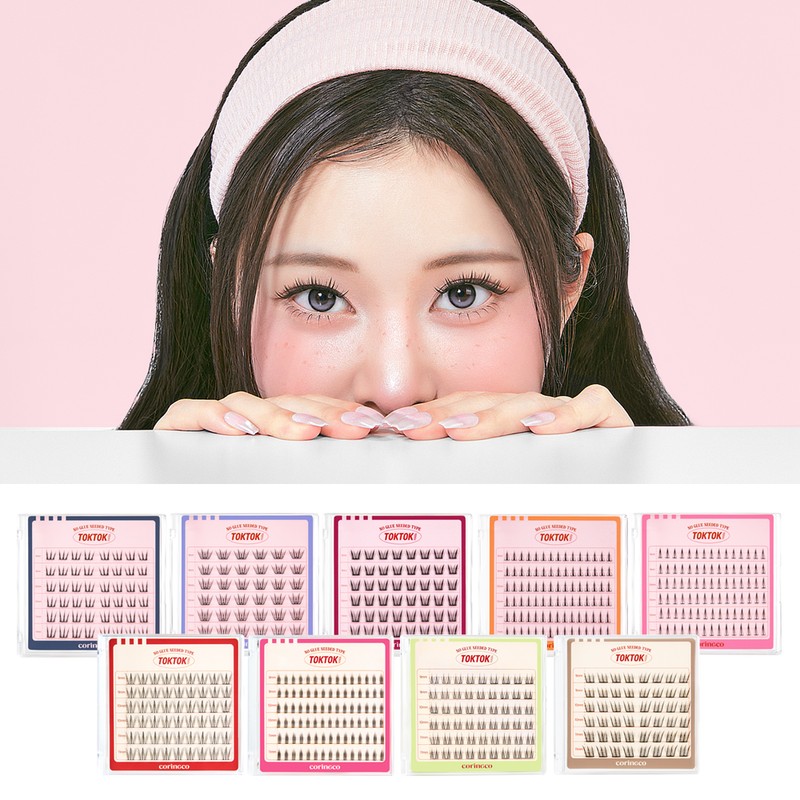 Coringo [Corinco Eyelash Curler Set] Tap, no glue eyelashes /