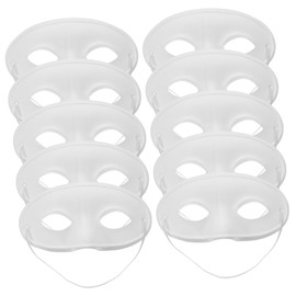 Hohopeti 10pcs Diy Blank Paper Masks for Crafts Hand-painted Creative Masquerade Accessories for Boys and Girls Adults for Birthdays Weddings and Special Events