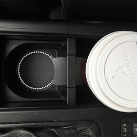 2 PCS Car Cup Coasters, Universal Cup Holder Coaster for Car Interior Accessories, Bling Cup Holders Insert for Women Non-Slip Silicone Car Cup Holder Coasters for Jeep Hyundai Kia Toyota Subaru