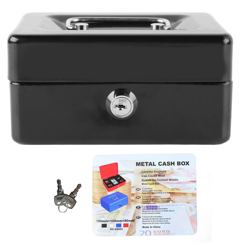 Fireproof Document Box with Key Lock, Secure Storage Box for