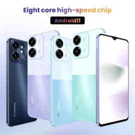 Fine Life Pro Unlock Phone, 8-Core Processor, 4G-LTE Smartphone, 5MP + 13MP Camera, Android 11 System, 4GRAM, 64GROM, Expandable 256GB, 6.52 Inch Screen, (2, Purple)
