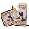GOSJINNK Funny Baking Cat Oven Mitts and Pot Holders（Set of