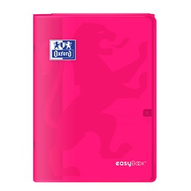 400100010 Oxford Easybook Stapled Notebook A4 96 pages 90 g Large Squares Seyès Pink