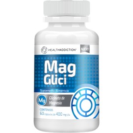HEALTHADDICTION - Glicinato de Magnesio 400 mg  Cápsulas para Relajación Muscular y Mejora del Sueño  Absorción Superior, Libre de Gluten y Sin