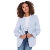 M&Co Womens Stripe Seersucker Blazer - Women's