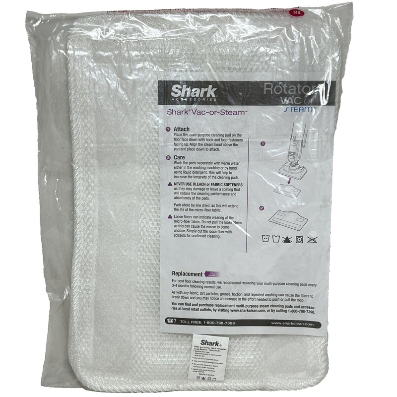 Genuine Shark 6-pack Mop Scrub Cleaning Pad for Navigator Rotator