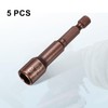 HARFINGTON 5pcs Magnetic Nut Driver 8mm Hex Drive Socket 2.56"