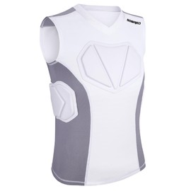 Soared Baseball Chest Protector Padded Compression Shirt Impact-Dispersing Padding Softball Football Rib Heart Sternum Guard