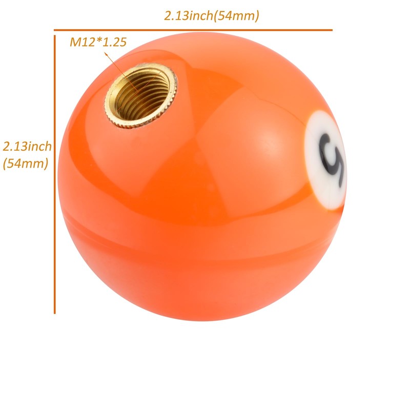 Arenbel 5 Billiard Ball Shifter Knob Car Racing Shift Lever
