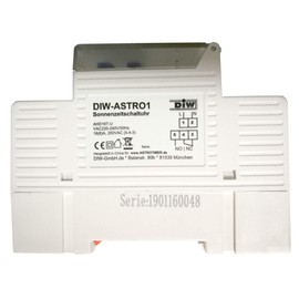DIW -ASTRO1 Astrotimer AHD16T-U Astronomical Digital Timer 8 Day/Week Programmes, Astro Function "Night", 1 Change, Summer/Winter Time Conversion, Data Stick Connection