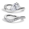 VISDIV 2CT Pear Shaped Engagement Rings for Women AAAAA Cubic