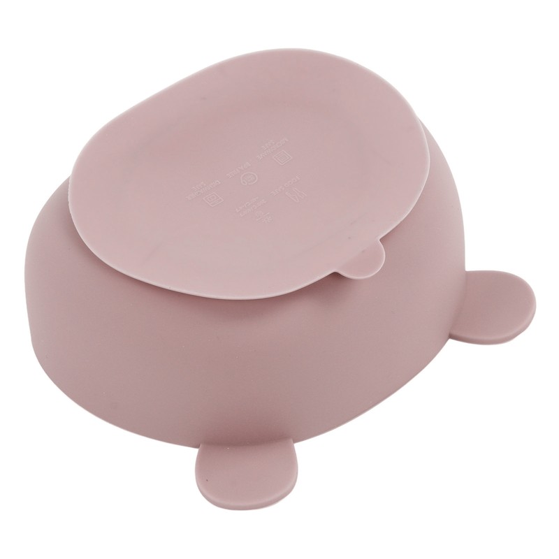 5pcs Baby Feeding Kit Food Grade Silicone Bear Design Plate