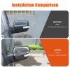 Carbon Side Rearview Mirror Cover Cap For Nissan TITAN 2016-2023
