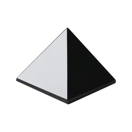 Runyangshi Natural Black Obsidian Crystal Pyramid Energy Generator | 1.2x1.2in (3x3cm) Healing Crystal Pyramid for Protection & Positive Energy | Natural Quartz for Chakra Reiki Home Decor