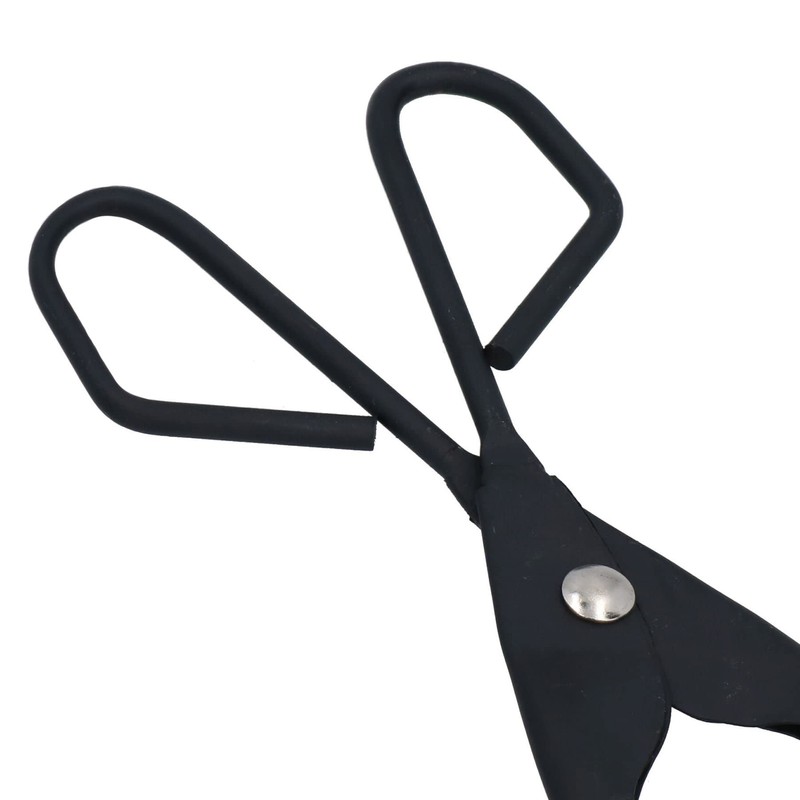 Straight Log Tongs Metal Fireplace Firepit Wood Coal Scissor Grabber