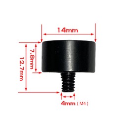 The Yan He Screw Metal Universal Horizontal Bubble Water Level, Level, Black, 14mm x 12.7mm, M4 Screw, Aluminum Alloy Shell, 30 /2mm Accuracy
