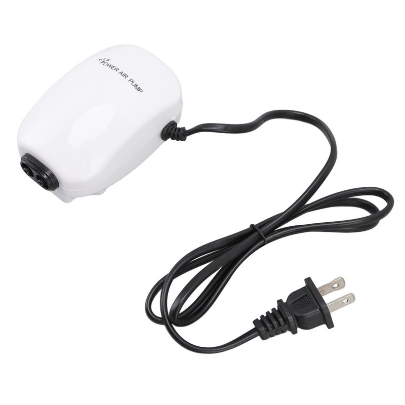 Fish Tank Oxygen Pump Ultra Quiet Powerful Dual Outlet Aquarium