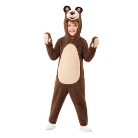 Funidelia Bear Costume – Masha and the Bear for Boys Size 4-6 Years Masha and The Bear, Cartoon – Colours: Brown, Accessories for Costume – Funny Costumes for Your Parties