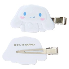 SANRIO 2 Count White Hair Clip Set No Pin No Mark for Makeup Eating Desk Use