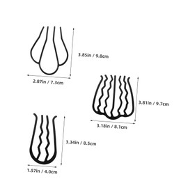 FRCOLOR 6pcs Metal u Shape Hair Combs and Vintage Hair Fork Clips for Elegant Updo Styling for Women for Weddings and Formal Events