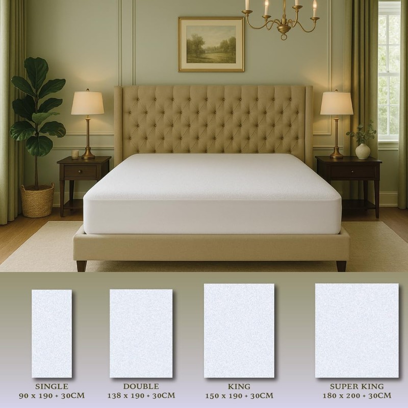 Mikanzo Waterproof Mattress Protector, Ultra-Soft Blend, Breathable and Noiseless with
