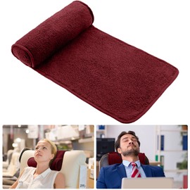 Weysat Neck Head Pillow for Recliner Chair Non Slip Fleece Adjustable Neck Roll Support Headrest Pillow for Travel Home Office Recliner Couch Sofa Armchair(Burgundy)