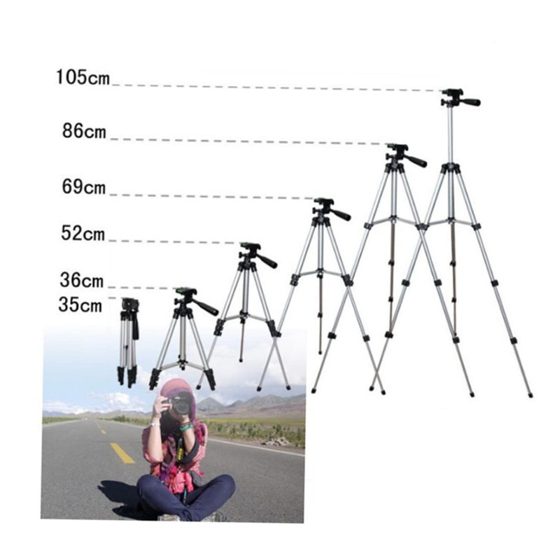 SEWACC Adjustable Height Aluminum Alloy Tripod Stand for Cameras Rotating