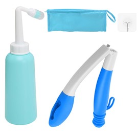 Toilet Aids Tools, Folding Toilet Aid Bidet Sprayer Bottle Long Comfort Butt Wiper for Pregnant Elderly, Toilet Aids Set for Wiping for Home Travel