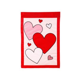 Evergreen Flag Valentine's Day Garden Flag 12x18 Double Sided | Valentines Garden Flags For Outside | Welcome Small House Flag Décor for Yards Porch Gardens (Hearts)