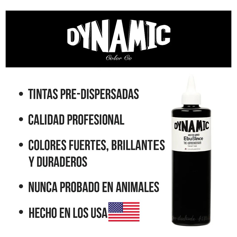 Dynamic Tinta Para Tatuar Negro Black 8oz