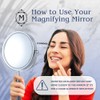 MIRRORVANA 15X Magnifying Makeup Mirror with Stand - Double-Sided 15X/1X