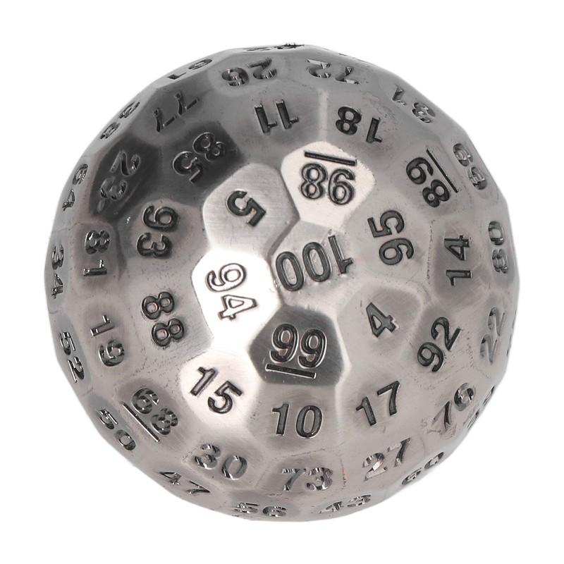 Polyhedral Metal Dice Exquisite Heavy 100 Sided Role Playing Dice
