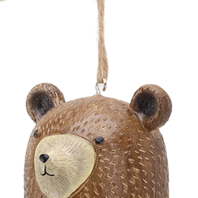 Rustic Hanging Animal Wind Chimes Resin Hand Made Natural Garden