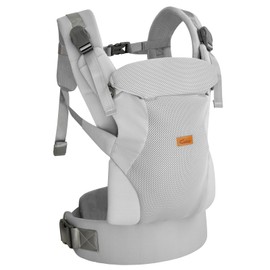 CUBY Baby Carrier, Baby Carrier, With Waist Support, Comes With Drool Cover (Face-to-Facing, Positive Hugging, Piggy Strap), 3-Way, Lightweight, Mesh, Baby Sling, Baby Sling