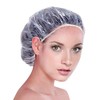 Xutong Disposable Shower Caps 100 Pieces Transparent with Elastic Hair