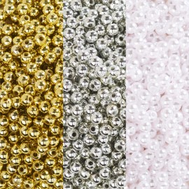3900 Wax Beads White Silver and Gold VBS Bulk Pack