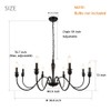 LynPon Farmhouse Chandelier 36.6 Inch, 8 Lights Dining Room Light