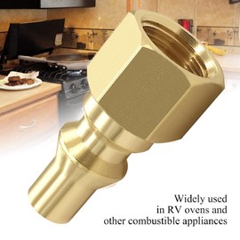 Joywayus 1/4" NPT Propane Quick-Connect Adapter Full Flow Plug Kit 1pcs Female Thread and 1pcs Male Thread Gas Pipe Fitting for RV Portable BBQ