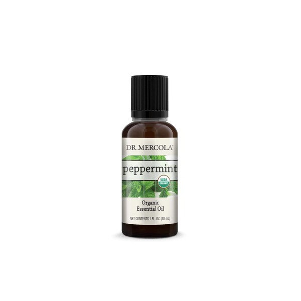 Dr. Mercola Peppermint Essential Oil (1 fl oz), 100% Pure, Non GMO, USDA Organic