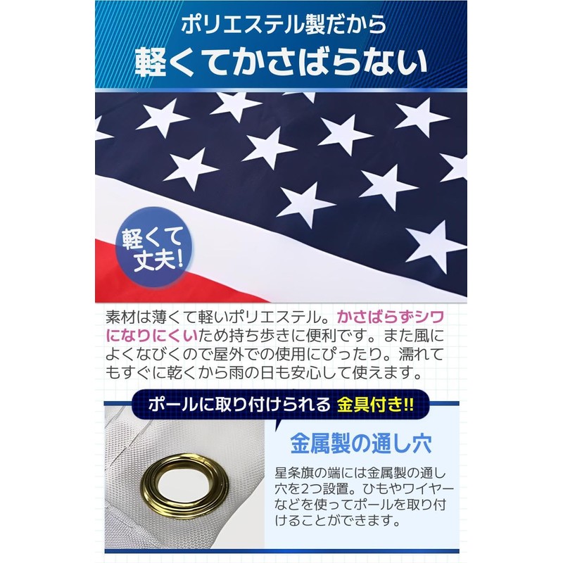 fogman American Flag Stars and Stripes Flag 150cm x 90cm