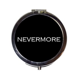 Nevermore Compact Mirror Edgar Allan Poe Goth the Raven Pocket Size for Makeup Cosmetics
