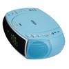 Jensen Sky Blue Modern Home CD Tabletop Stereo Clock Digital