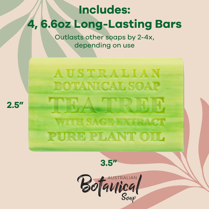 Australian Botanical Soap Tea Tree with Sage Extract 6.6 oz