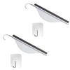 MIXNEX Mini Squeegee Set with Hooks, 2 Pack Silicone Water