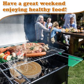 yotutun Cold Smoke Generator, Round Smoke Generator for Cold Smoking, Stainless Steel Smoking Auger with 2 Brushes, 6 Hooks, BBQ Cold Smoke Generator for Smoking Oven, All Grills (Reusable)