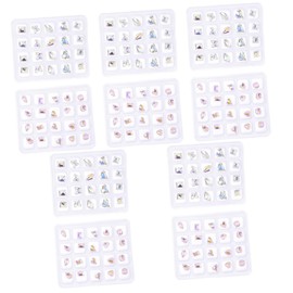 Healvian 200pcs Multi-Shape Nail Art Rhinestones Kit Flatback Plastic Gems for DIY Nail Decor Sparkling Charm for Manicure Craft Projects Premium Quality Decoration Supplies