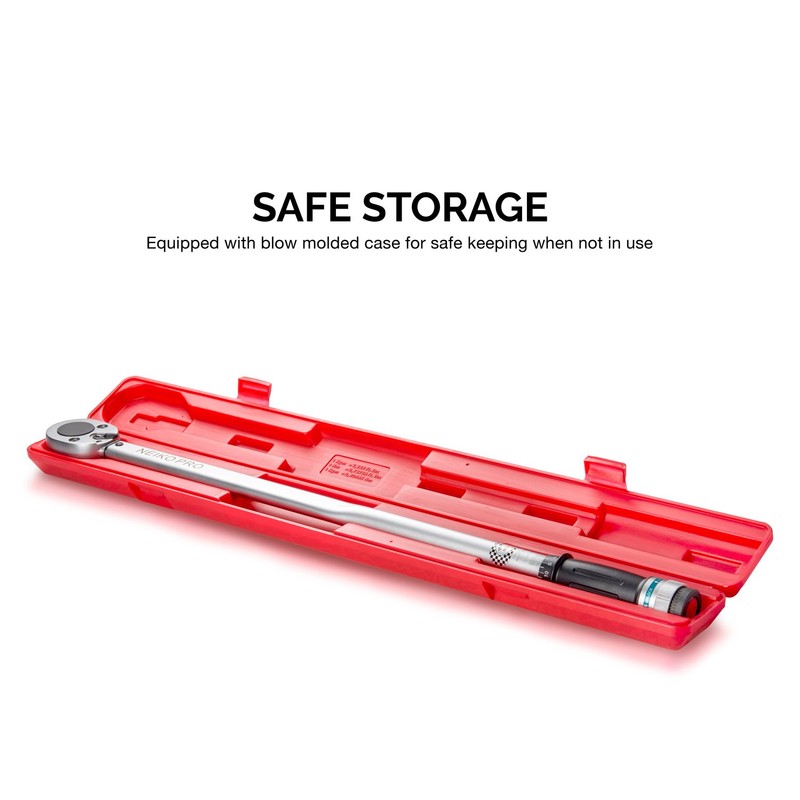NEIKO PRO 03711B 3/4” Drive Adjustable Click Torque Wrench |